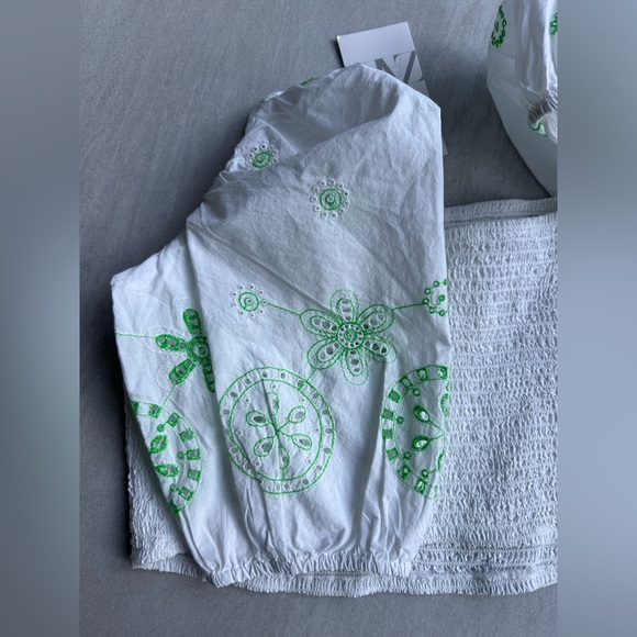 ZARA Coastal Puff Sleeve Shirt - Picture 7 of 7